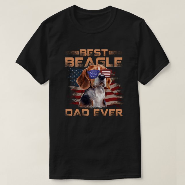 Manar Best Beagle Pappa någonsin Tshirt Hund älska T Shirt (Design framsida)