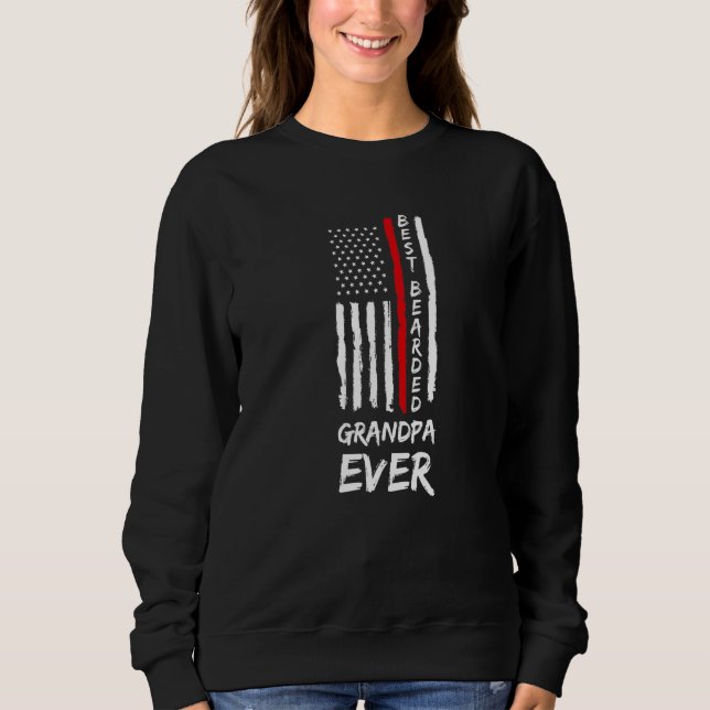 Manar Best Bearded Grandpa All FirefighOfficer Off T Shirt (Framsida)