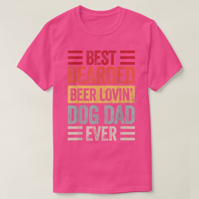 Manar Best Beared Beer Lovin Hund T-Shirt Hund L (Design framsida)