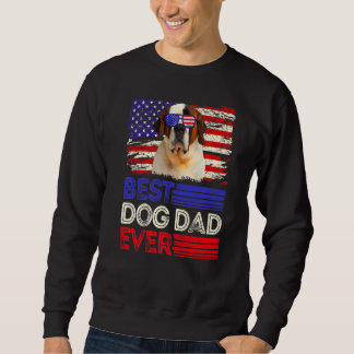 Manar Best Bernard Pappa någonsin American Flagga Lång Ärmad Tröja