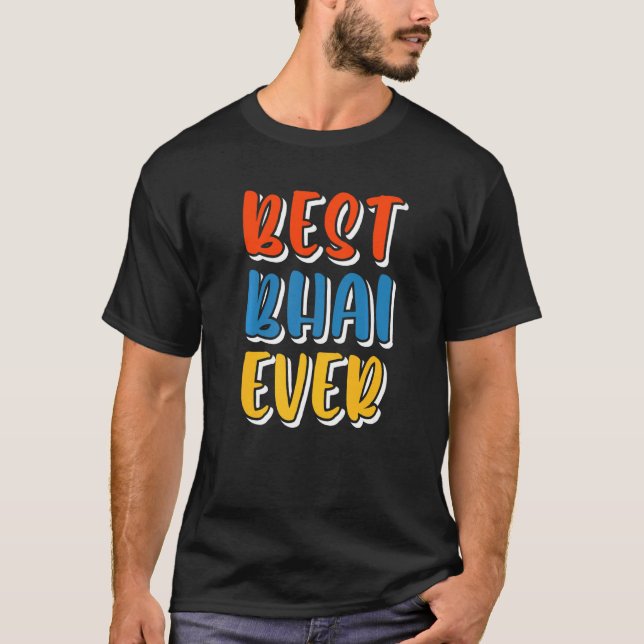 Manar Best Bhai ever Desi Punjabi Rakhi T Shirt (Framsida)