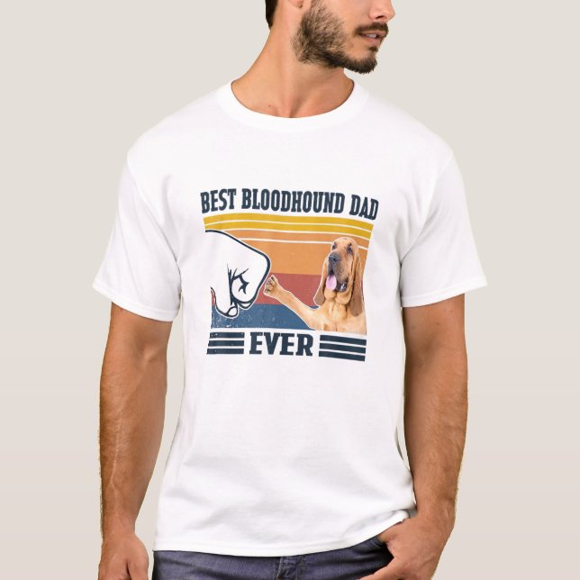 Manar Best Bloodhound Pappa AllRolig hund Älskare  T Shirt (Framsida)