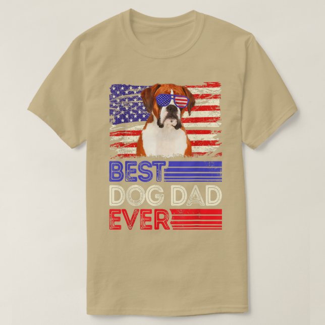 Manar Best Boer Pappa - Amerikanska Flagga Patriot T Shirt (Design framsida)