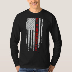 Manar Best Bonus Grandpa All American USA flagga T Shirt