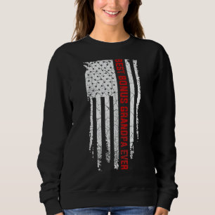 Manar Best Bonus Grandpa All American USA flagga T Shirt