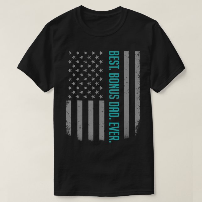 Manar Best Bonus Pappa - USA:s Flagga Gift for F T Shirt (Design framsida)