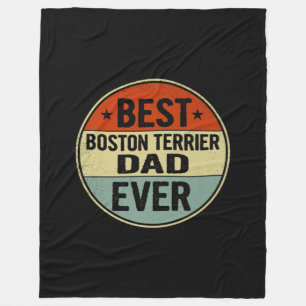 Manar Best Boston Terrier Pappa Reer Retro Stil Co Fleecefilt