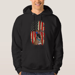 Manar Best Boxer Pappa Alltid Hund Amerikanska Fla Hoodie