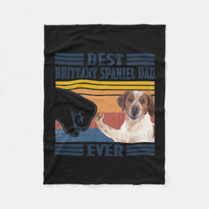 Manar Best Brittany Spain Pappa Alltid Rolig hund Fleecefilt