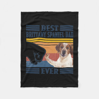 Manar Best Brittany Spain Pappa Alltid Rolig hund Fleecefilt
