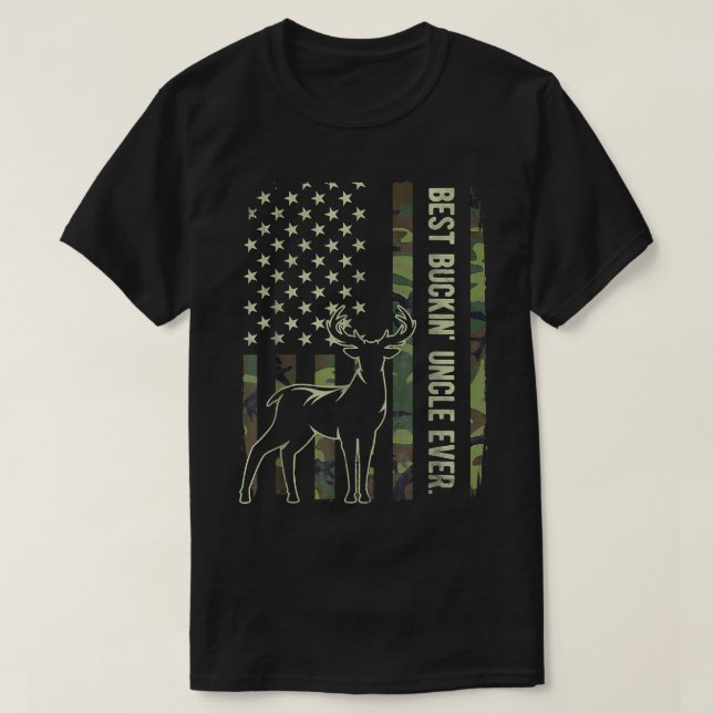 Manar Best Buckin' farbror Aldrio American Flagga  T Shirt (Design framsida)