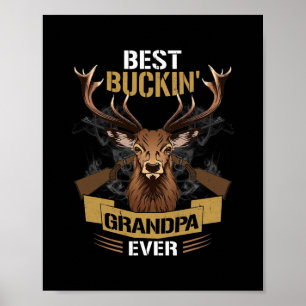 Manar Best Buckin Grandpa All Hjort Hunters Poster