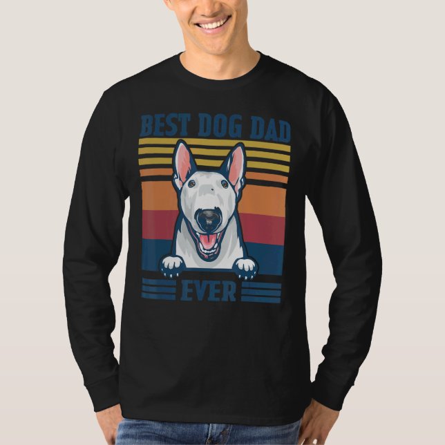 Manar Best Bull Terrier Pappa Alltid Hund Pappor T Shirt (Framsida)