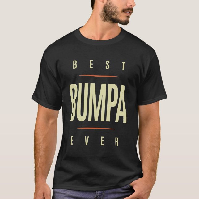 Manar Best Bumpa nånsin | Pappa & Grandpa T Shirt (Framsida)