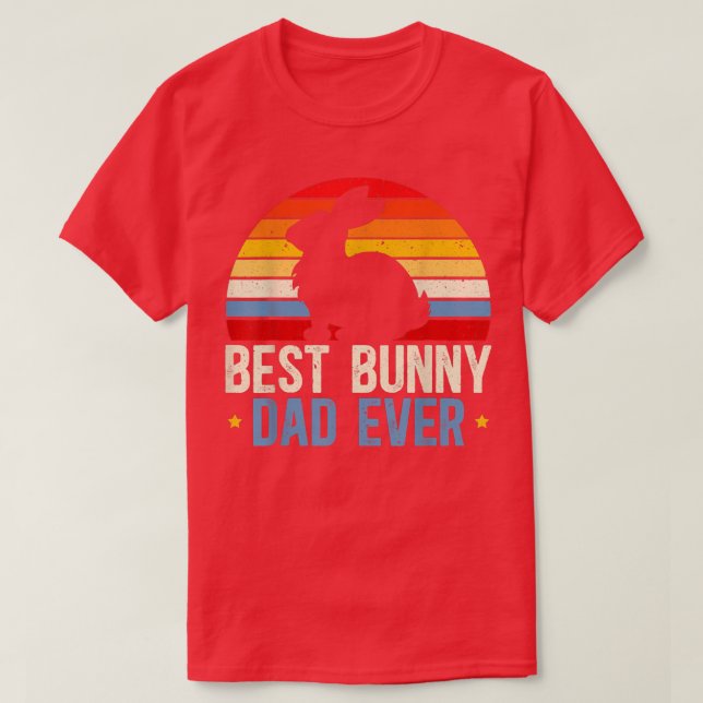 Manar Best Bunny Pappa Alltid Rabbit Älskare Fars  T Shirt (Design framsida)