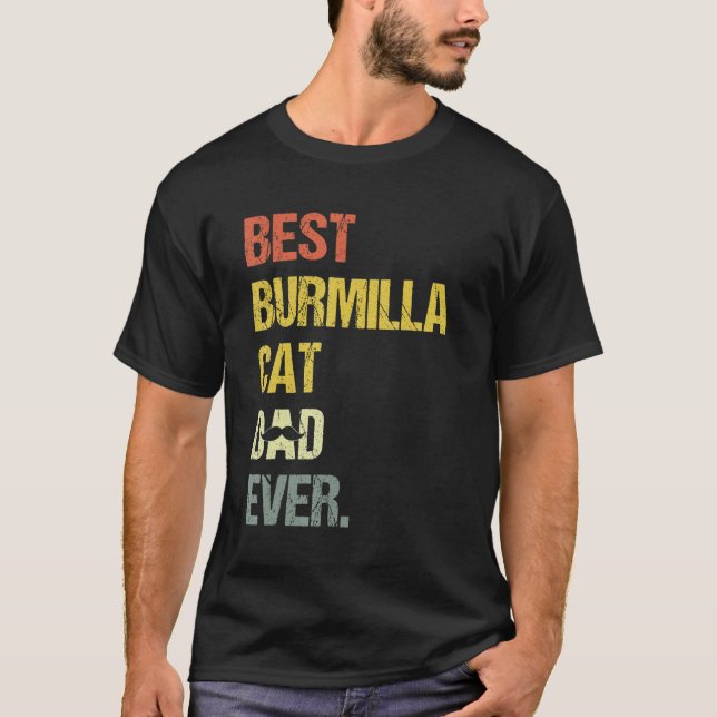 Manar Best Burmilla Cat Pappa Cat T Shirt (Framsida)