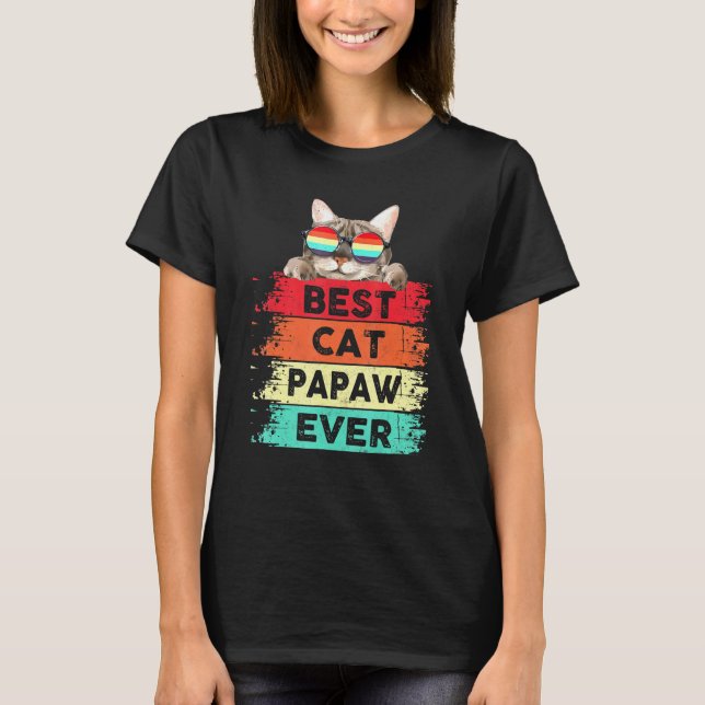 Manar Best Cat Papaw Aldrig Cute Papaw Far Da T Shirt (Framsida)