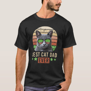 Manar Best Cat Pappa Alltid British Shorthair Russ T Shirt