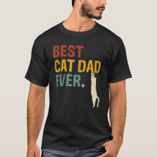 Manar Best Cat Pappa Alltid Fars dag Retro Cat T Shirt