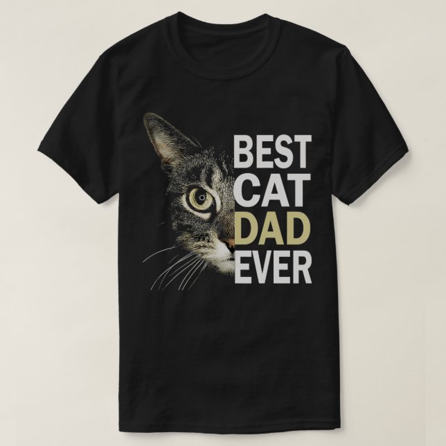 Manar best Cat pappa någonsin Funny Cat Lover Cat  T Shirt (Design framsida)