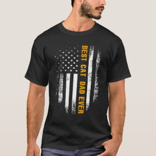 Manar Best Cat Pappa någonsin T Shirt American Fla