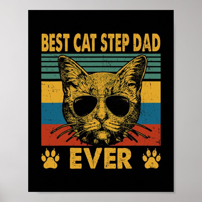 Manar Best Cat Step Pappa Allnyttigt Cat Pappa Far Poster (Framsidan)
