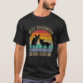 Manar Best Chihuahua Pappa All Retro Vintage Hund  T Shirt