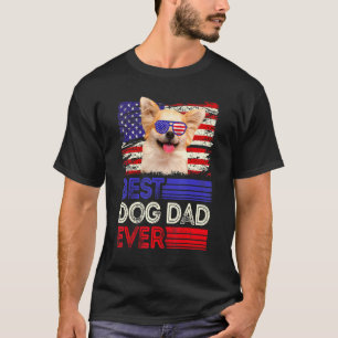 Manar Best Chihuahua Pappa Alltid Amerikanska Flag T Shirt