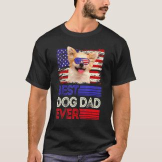 Manar Best Chihuahua Pappa Alltid Amerikanska Flag T Shirt