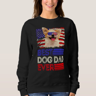 Manar Best Chihuahua Pappa Alltid Amerikanska Flag T Shirt