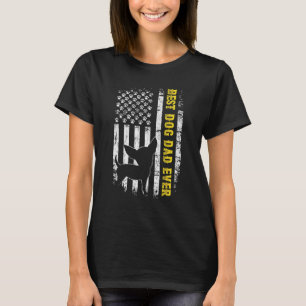 Manar Best Chihuahua PappaUng USA flagga Hund Far T Shirt