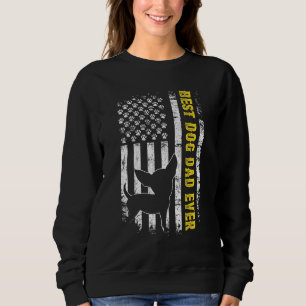 Manar Best Chihuahua PappaUng USA flagga Hund Far T Shirt