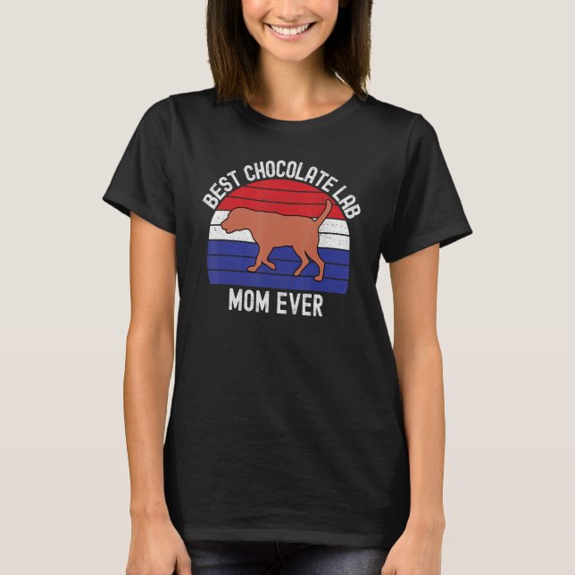 Manar Best Chocolate Lab Mamma arbetstidor Retriev T Shirt (Framsida)