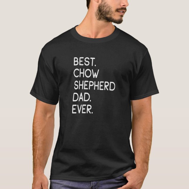 Manar Best Chow Shepherd Pappa T Shirt (Framsida)