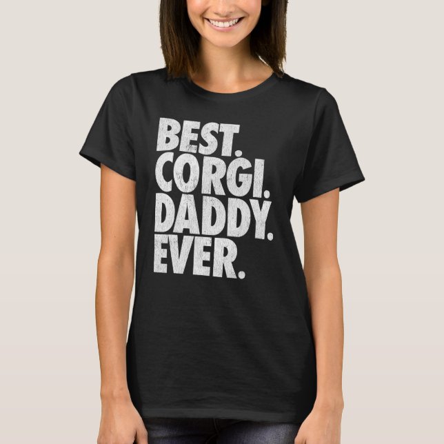 Manar Best Corgi Pappa All Welsh Corgi Hund T Shirt (Framsida)