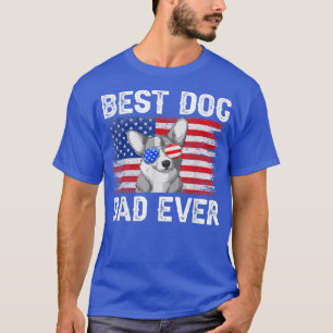 Manar Best Corgi Pappa Den 4 juli 2004, USA:s Flag T Shirt