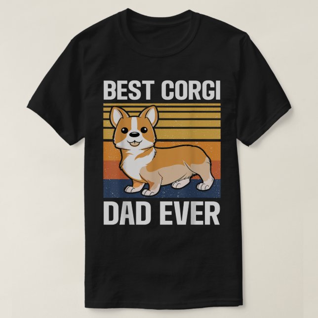Manar Best Corgi Pappa någonsin T Shirt (Design framsida)