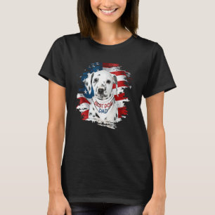 Manar Best Dalmatian Pappa All American Flagga Tjo T Shirt