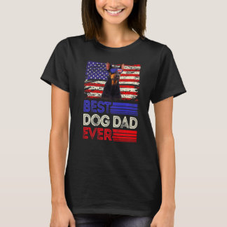 Manar Best Doberman Pappa någonsin American Flagga T Shirt