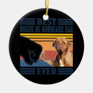 Manar Best Dogue de Bordeaux Pappa någonsin Rolig Julgransprydnad Keramik