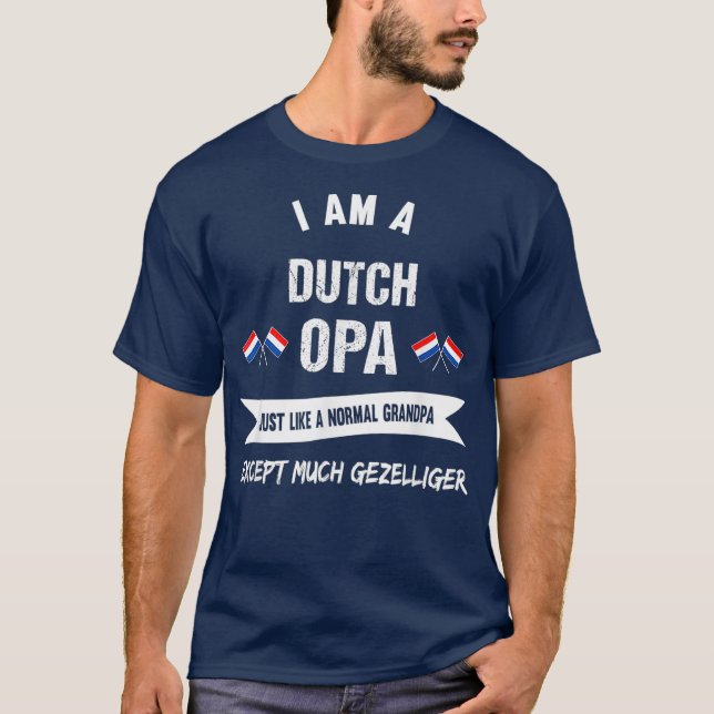 Manar Best Dutch Grandpa Underbar Opa T Shirt (Framsida)