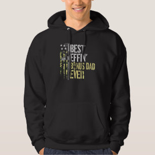 Manar Best Effin Bonus Pappa Aldrig Gun Höger Camo Hoodie