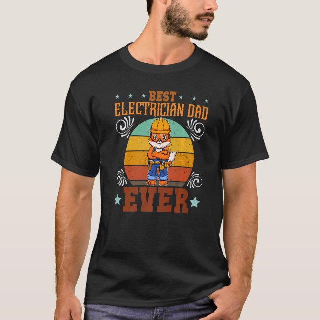 Manar Best Electrician Pappa någonsin Electronics  T Shirt (Framsida)