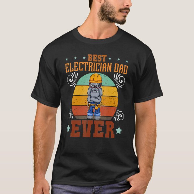Manar Best Electrician Pappa någonsin Electronics  T Shirt (Framsida)