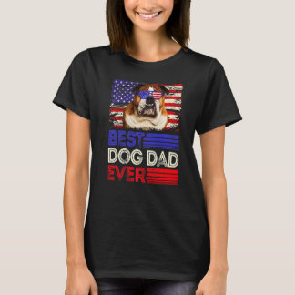Manar Best English Bulldog Pappa någonsin American T Shirt