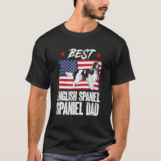 Manar Best English Springer Spain Pappa American F T Shirt (Framsida)