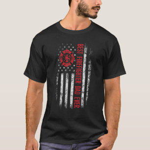 Manar Best Firefighter Pappa All American Flagga F T Shirt