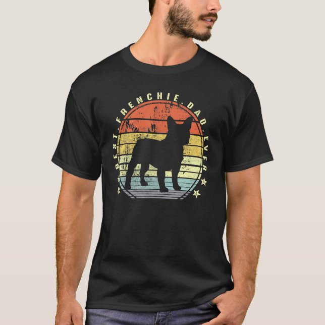 Manar Best Frenchie Pappa Aldripappa Frenchie Bull T Shirt (Framsida)