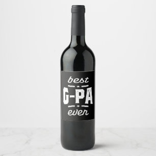 Manar Best G-Pa Har gett farfar gåft Vinflaska Etikett