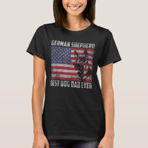 Manar Best German Shepherd Hund Pappa Unamerikansk T Shirt